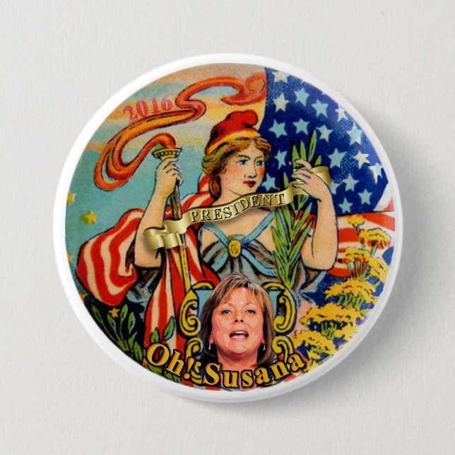 Susana Martinez for President 2016 Pinback Button (Front)