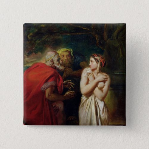Susanna and the Elders 1856 Pinback Button