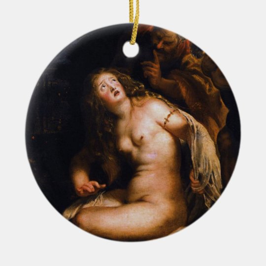 'Susanna and the Elders' Ceramic Ornament