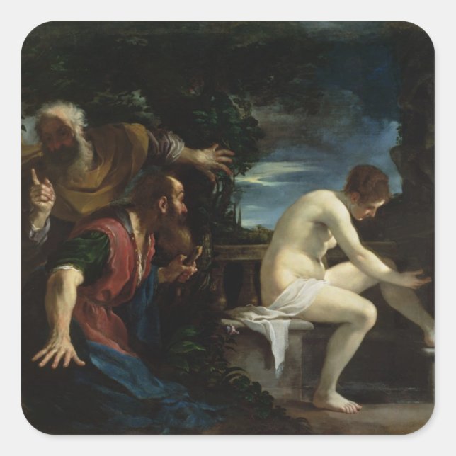 Susanna and the Elders Square Sticker (Front)