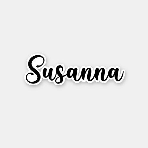 Susanna Name _ Handwritten Calligraphy Sticker