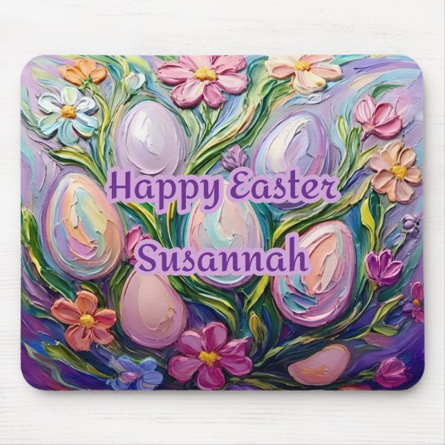 SUSANNAH ~ 3D EASTER Eggs Flowers ~  Mouse Pad (Front)