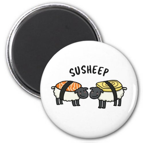 Susheep Funny Sushi Sheep Pun Magnet