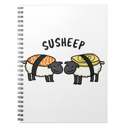 Susheep Funny Sushi Sheep Pun Notebook
