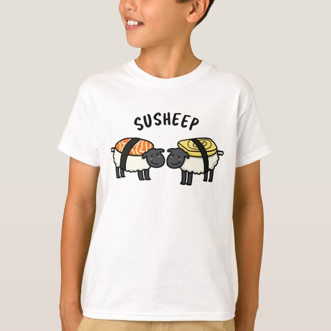 Susheep Funny Sushi Sheep Pun  T-Shirt (Front)