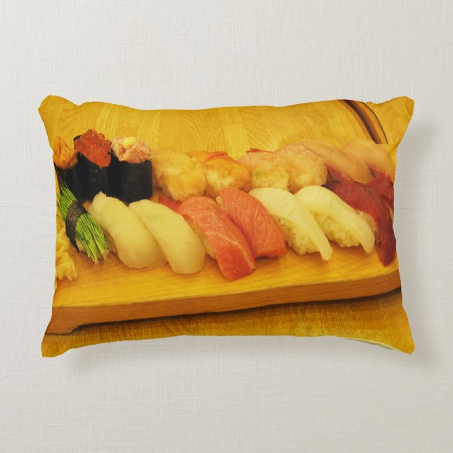 Sushi 寿司 accent pillow (Front)