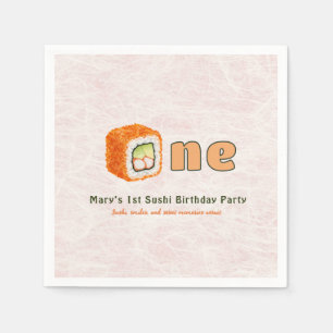 Sushi- 1st Birthday Napkins