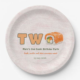 Sushi- 2nd Birthday Paper Plates