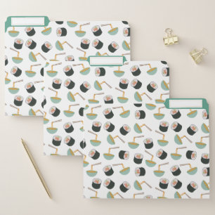Sushi and Noodles Pattern  File Folder