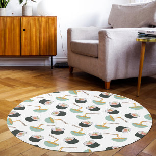 Sushi and Noodles Pattern Rug