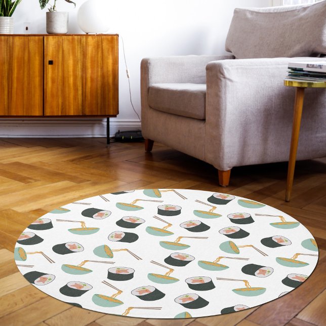 Sushi and Noodles Pattern Rug (Sushi and Noodles Pattern Rug)