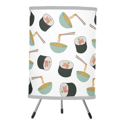 Sushi and Noodles Pattern Tripod Lamp