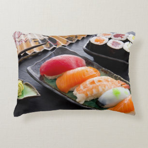 Sushi and rolls decorative pillow