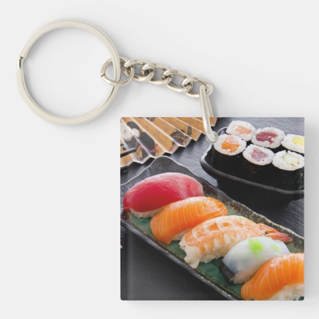 Sushi and rolls keychain (Front)
