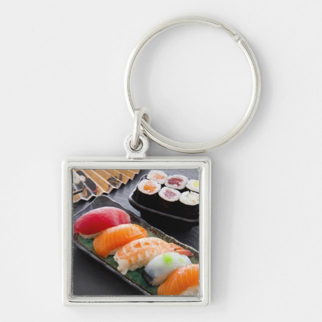 Sushi and rolls keychain (Front)