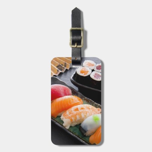 Sushi and rolls luggage tag