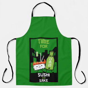 Sushi And Sake Foodies Apron