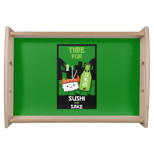 Sushi And Sake Foodies Serving Tray