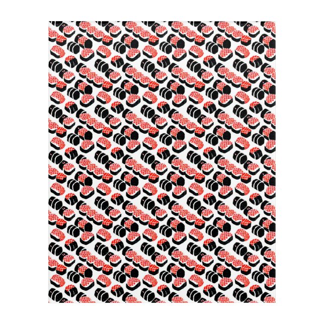 Sushi and sashimi acrylic print (Front)