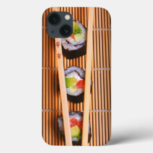 Sushi and wooden chopsticks iPhone 13 case