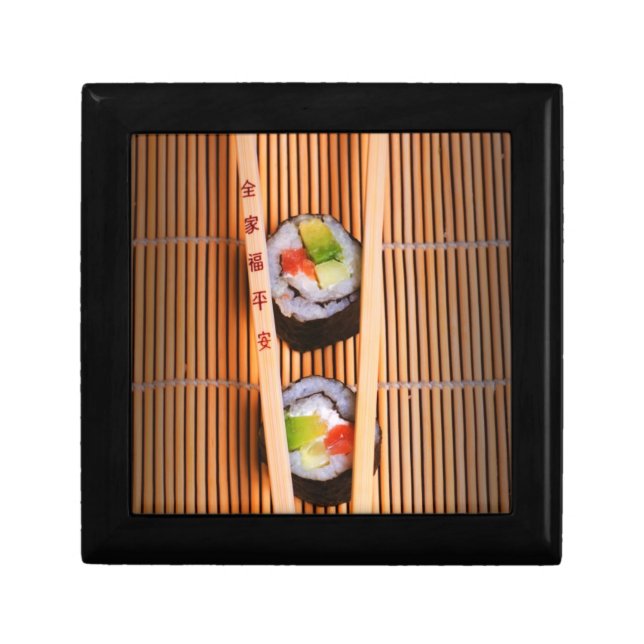 Sushi and wooden chopsticks gift box (Front)