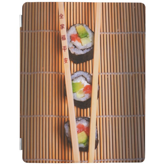 Sushi and wooden chopsticks iPad smart cover (Front)
