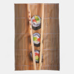 Sushi And Wooden Chopsticks Kitchen Towel at Zazzle