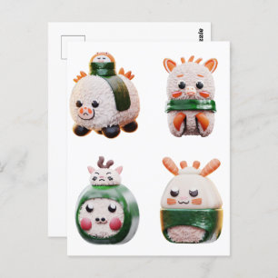 Sushi Animal, Postcrossing Postcard
