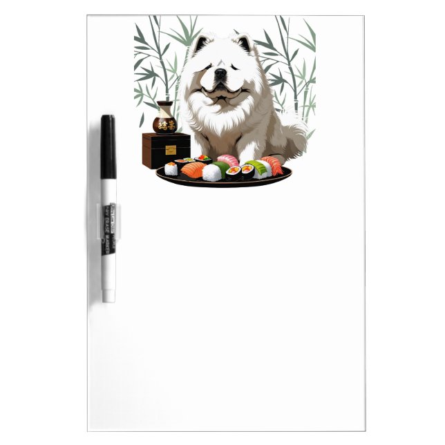 SUSHI ANYONE - Cream Chow Dry Erase Board (Front)