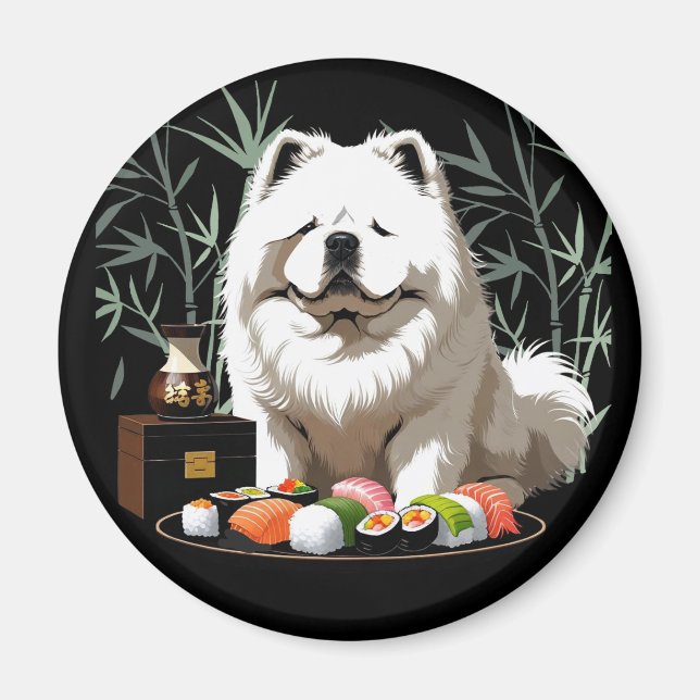 SUSHI ANYONE - Cream Chow  Magnet (Front)