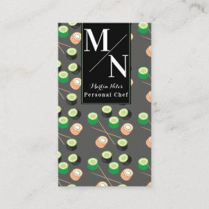 Sushi Asian Chef Cook Homemade Food Business Card