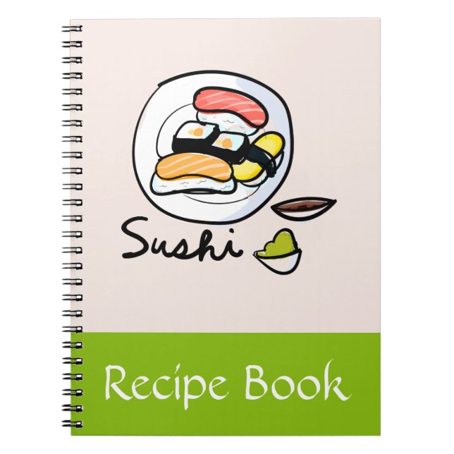 Sushi Asian Japanese food recipe book gift (Front)