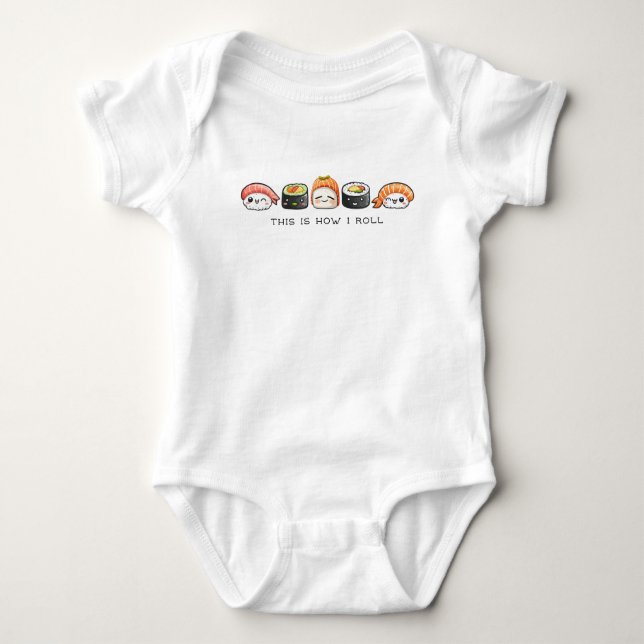 Sushi Baby T-Shirt Baby Bodysuit (Front)