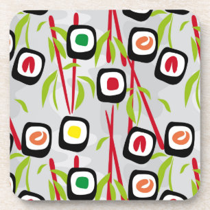 Sushi background beverage coaster
