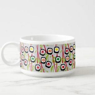 Sushi background bowl