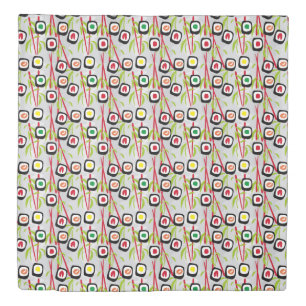 Sushi background duvet cover