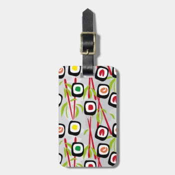 Sushi Background Luggage Tag by foodie at Zazzle
