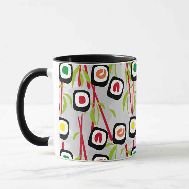 Sushi background mug (Left)