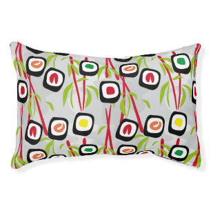 Sushi background pet bed