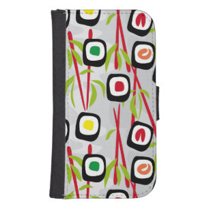 Sushi background samsung s4 wallet case