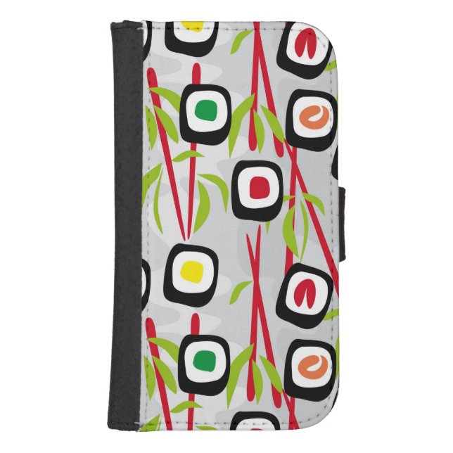 Sushi background samsung galaxy wallet case (Front)