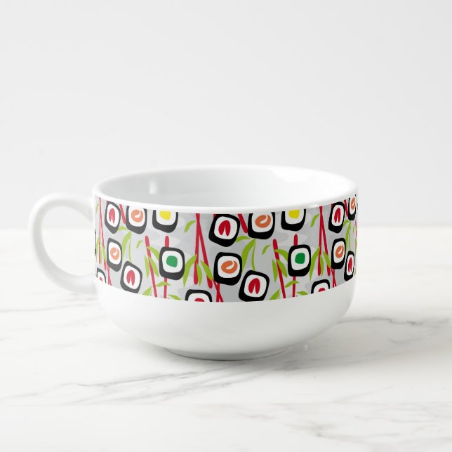 Sushi background soup mug (Right)