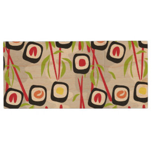 Sushi background wood USB flash drive