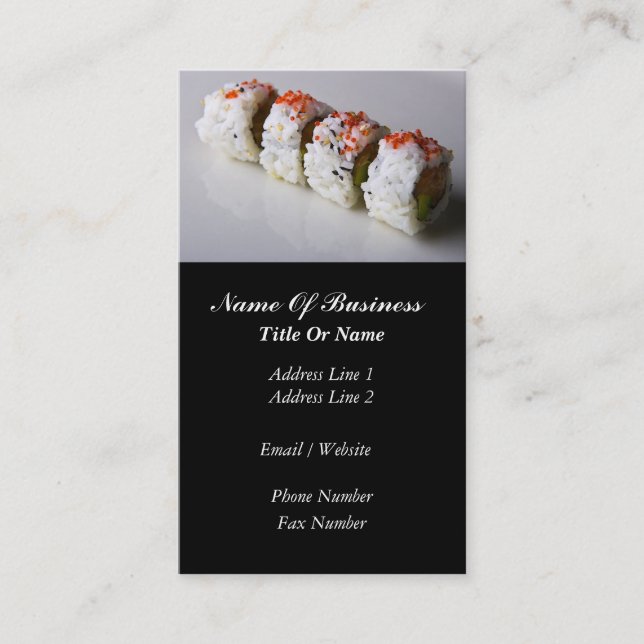 Sushi Bar Business Card (Front)