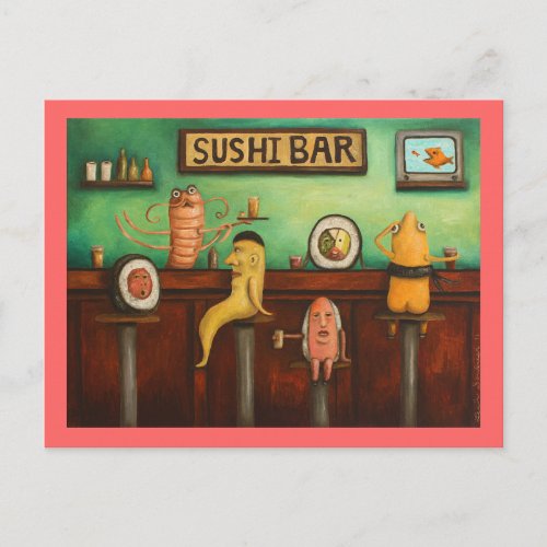 Sushi Bar Postcard