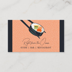 Sushi Bar Restaurant Business Card Template