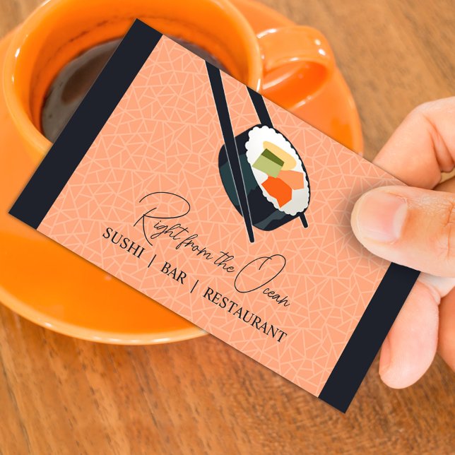 Sushi Bar Restaurant Business Card Template (Creator Uploaded)