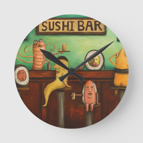 Sushi Bar Round Clock