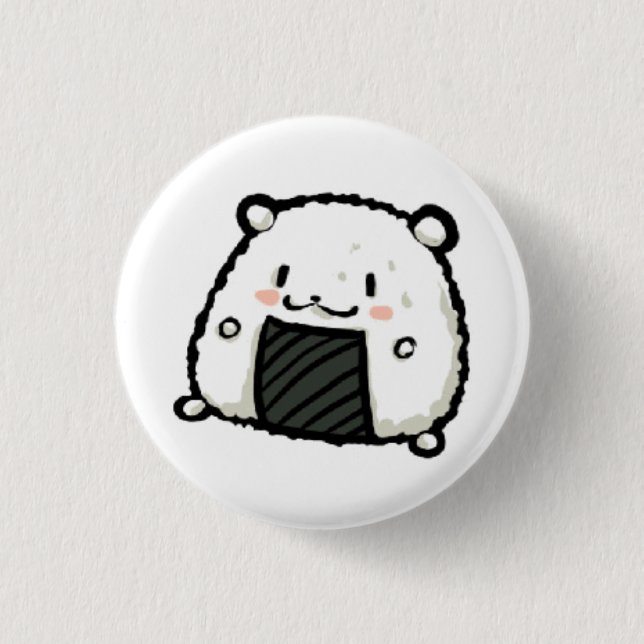 sushi bear pinback button (Front)