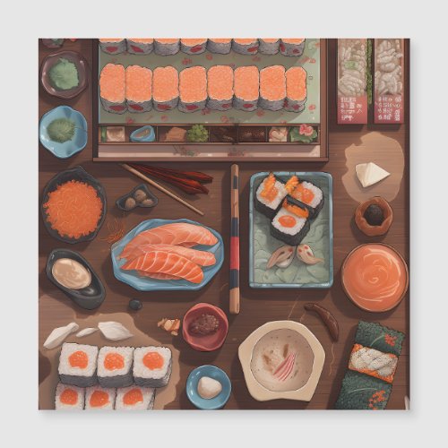 Sushi Bento illustration_ magnetic card